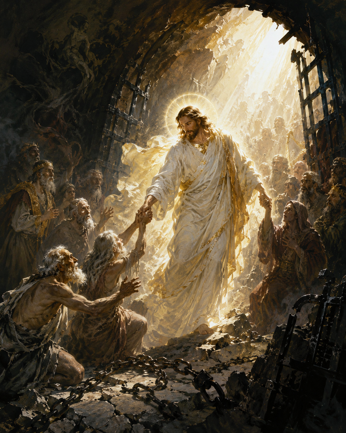 Complete Sacred Timeline of the King James Version with Catechism of the Catholic Church References — Including Sheol/Hades and the Harrowing of the Dead